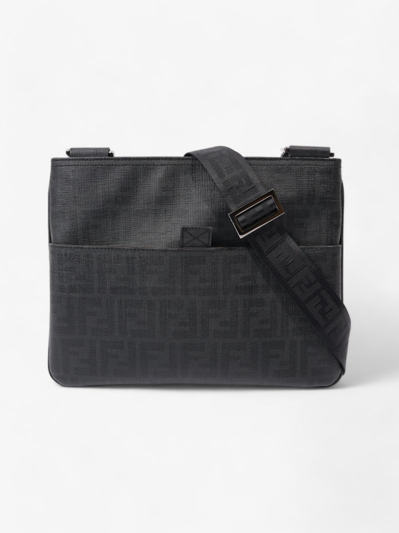  Fendi Zucca Shoulder Bag Black Canvas