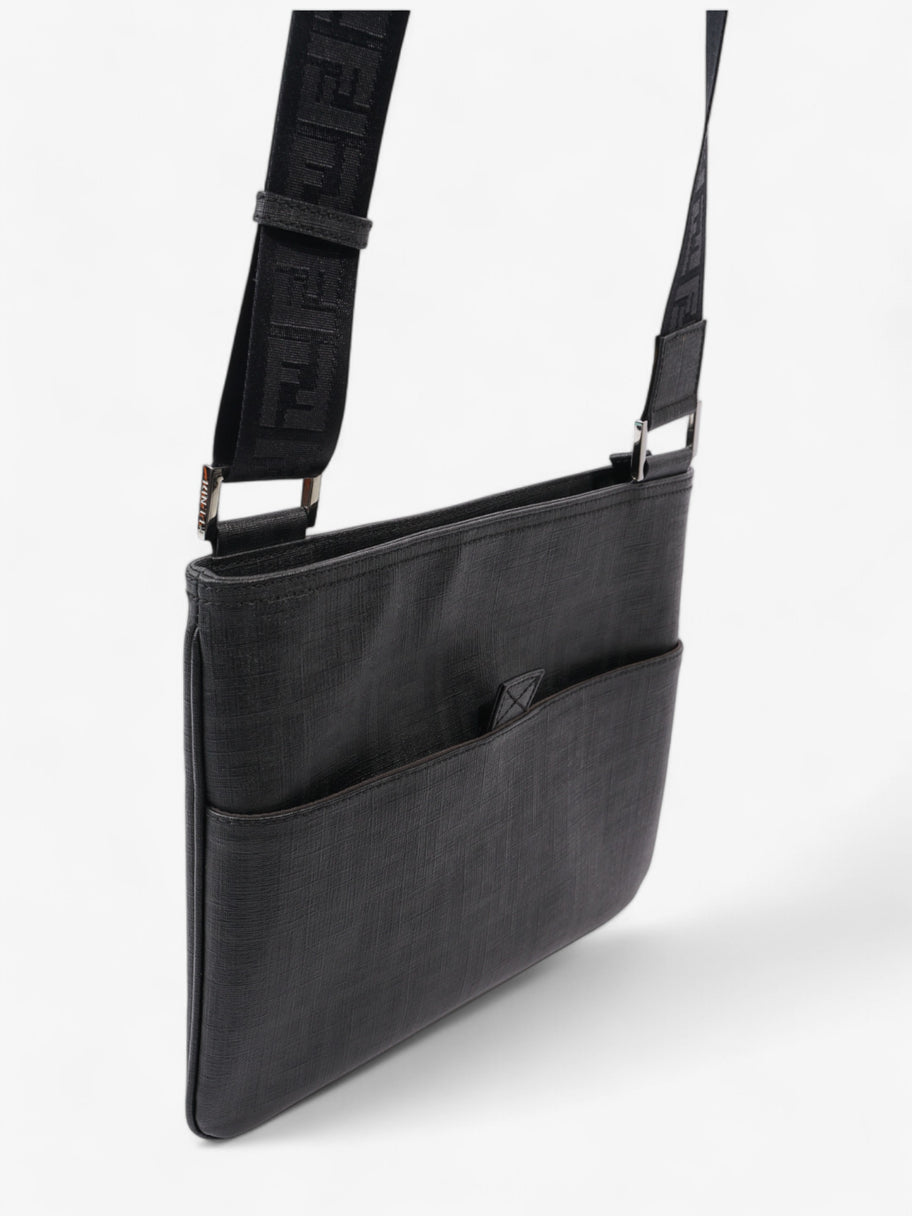 Fendi Zucca Shoulder Bag Black Canvas Image 7