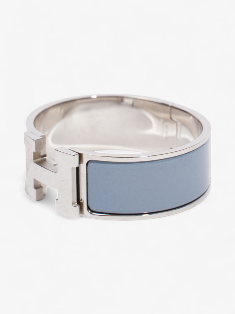  Hermes Clic Clac H Bracelet Baby Blue Palladium Plated GM