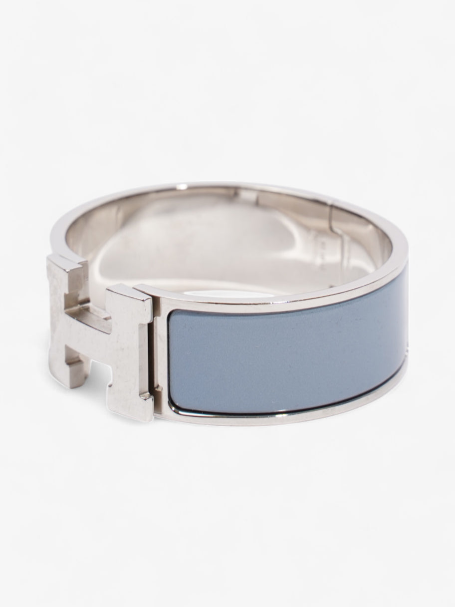 Hermes Clic Clac H Bracelet Baby Blue Palladium Plated GM Image 2