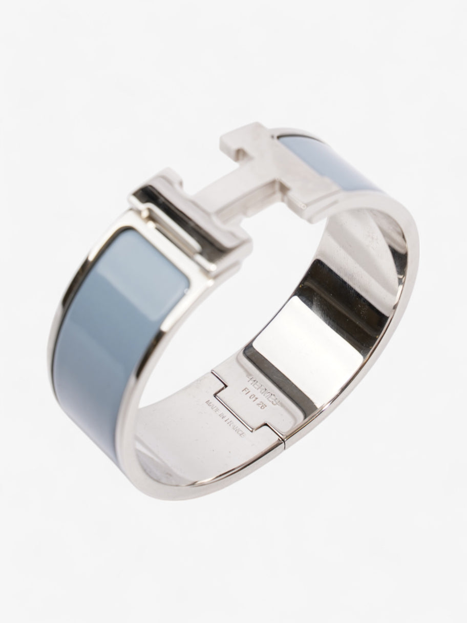 Hermes Clic Clac H Bracelet Baby Blue Palladium Plated GM Image 3