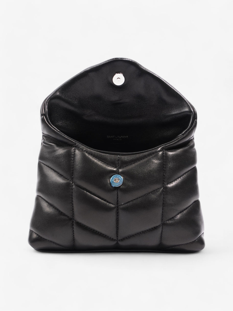 Saint Laurent Puffy Pouch Black Calfskin Leather Image 7