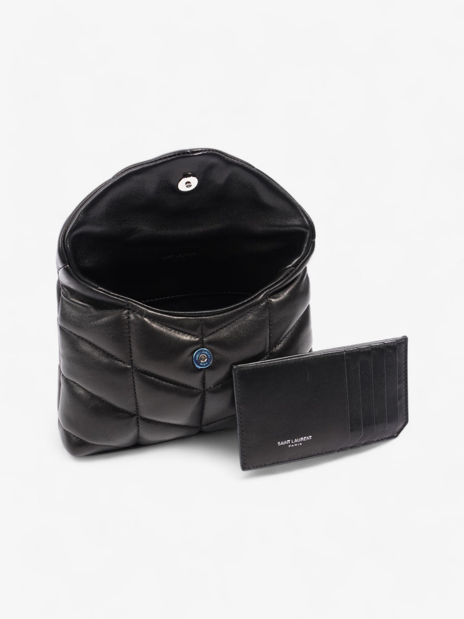 Saint Laurent Puffy Pouch Black Calfskin Leather Image 8