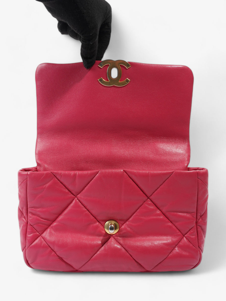 Chanel 19 Flap Hot Pink Lambskin Leather Medium Image 8