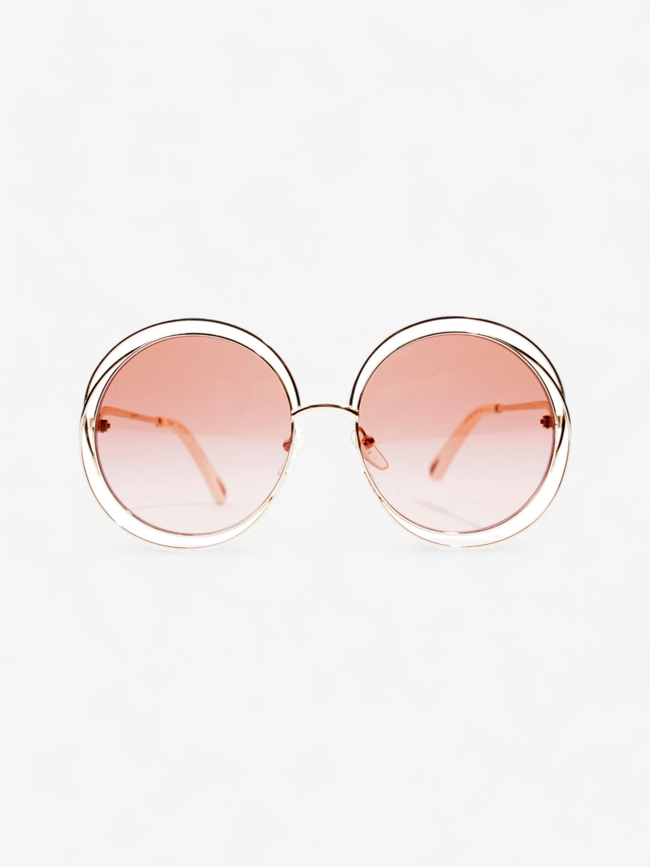 Chloe Round Sunglasses Gold / Pink Acetate 135mm Image 1