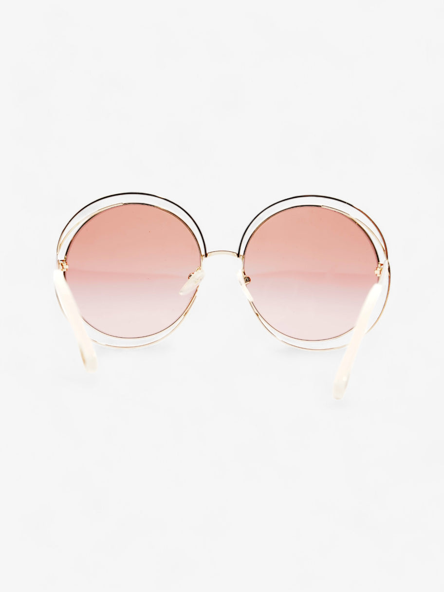 Chloe Round Sunglasses Gold / Pink Acetate 135mm Image 3