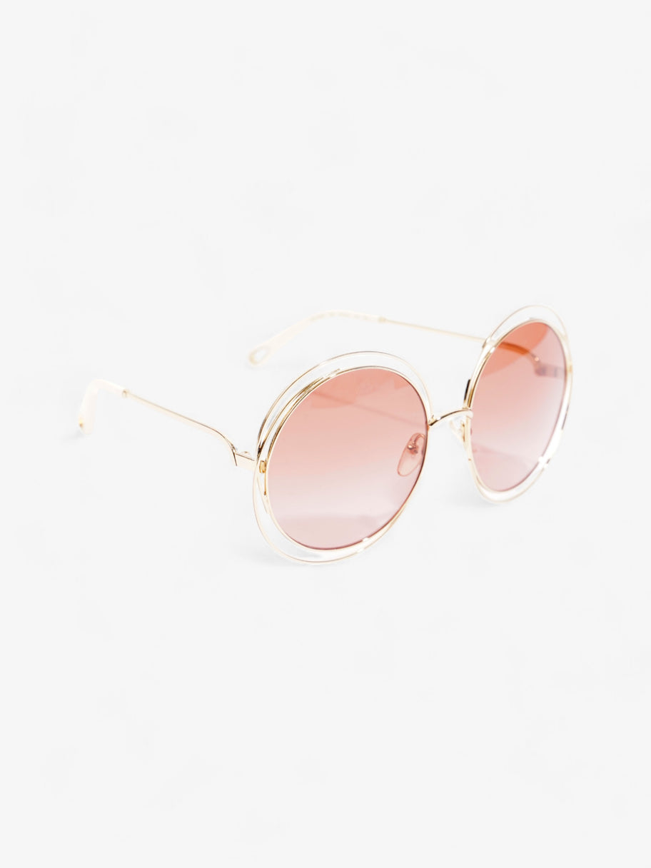 Chloe Round Sunglasses Gold / Pink Acetate 135mm Image 5