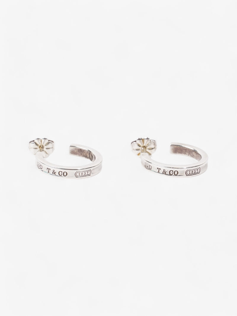  Tiffany and Co 1837 Hoop Earrings Silver Silver Sterling