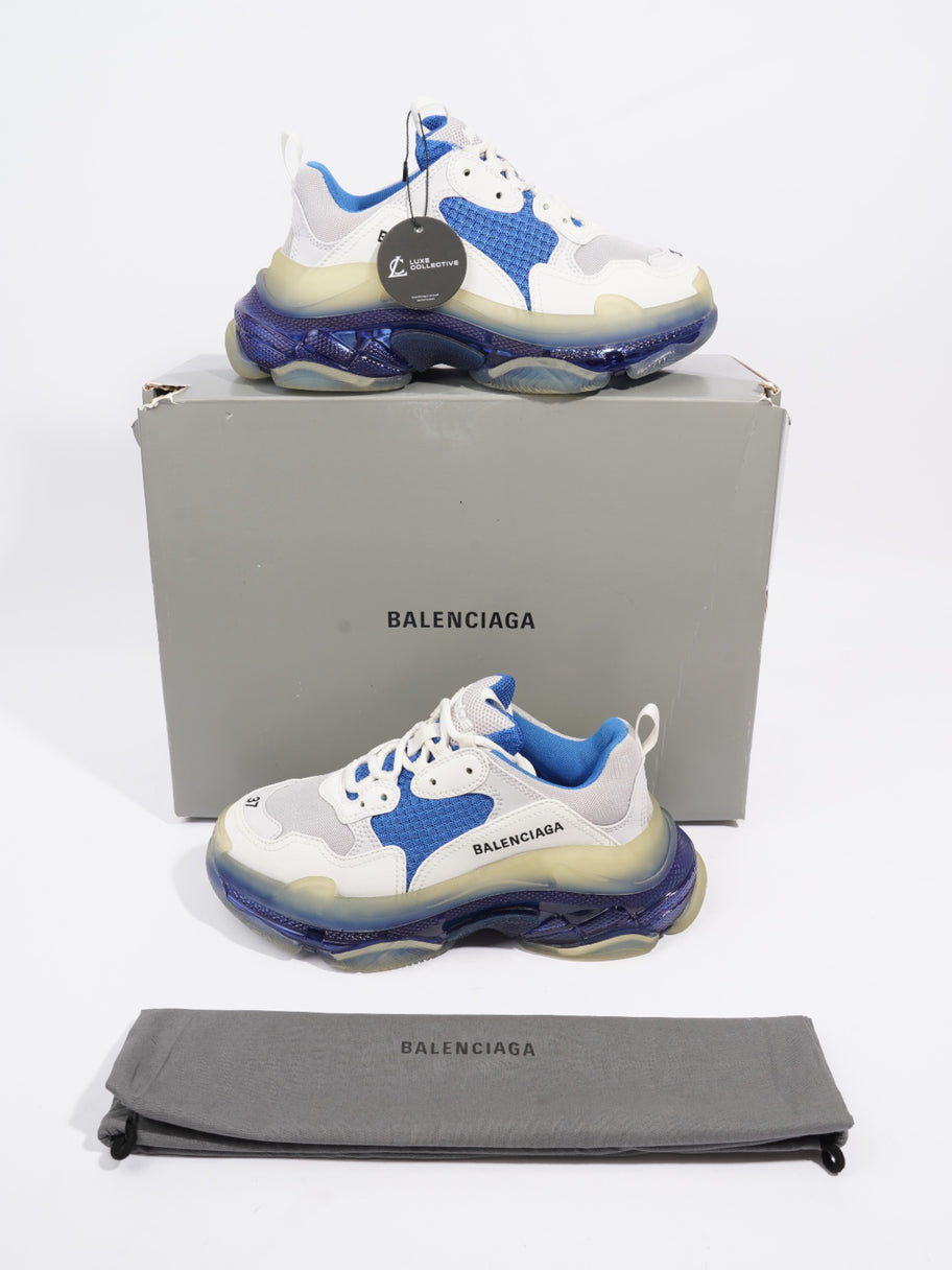 Balenciaga Triple S Clear Sole White / Blue Mesh EU 37 UK 4 Image 10