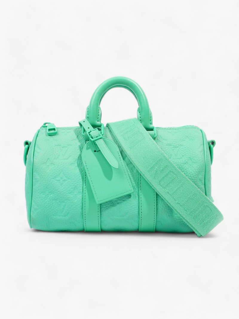  Keepall Bandouliere 25 Green Monogram Embossed Leather