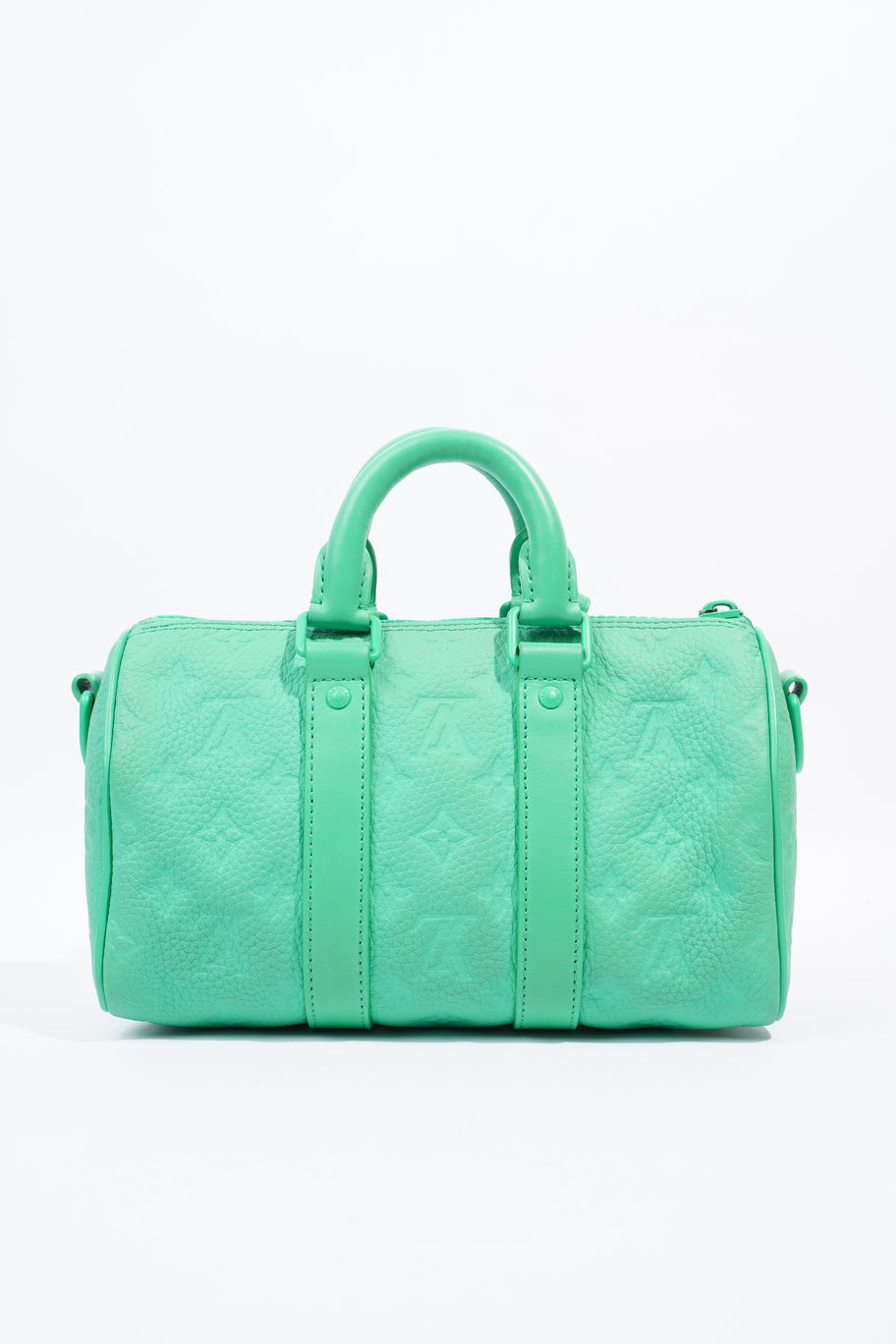 Keepall Bandouliere 25 Green Monogram Embossed Leather Image 8