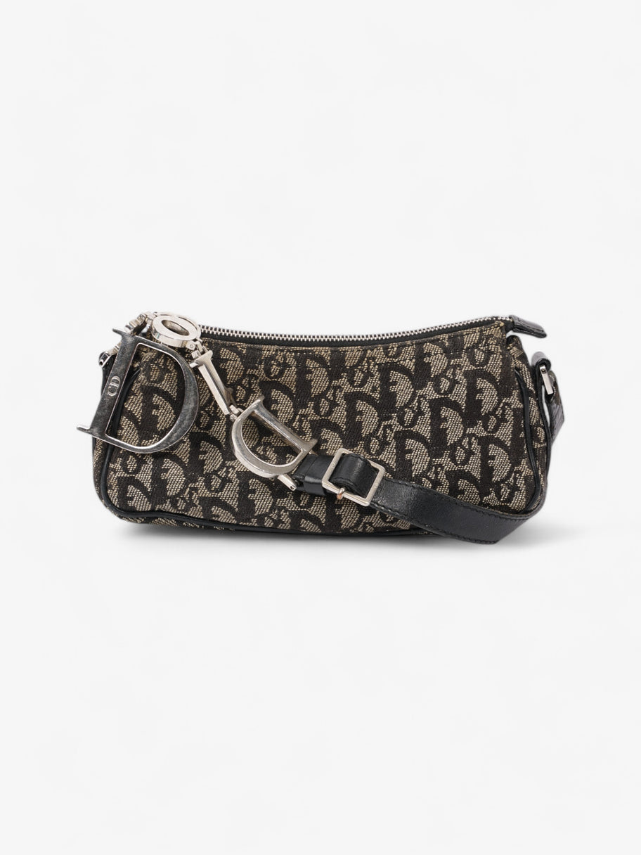 Christian Dior Logo Baguette Black Oblique Canvas Image 1