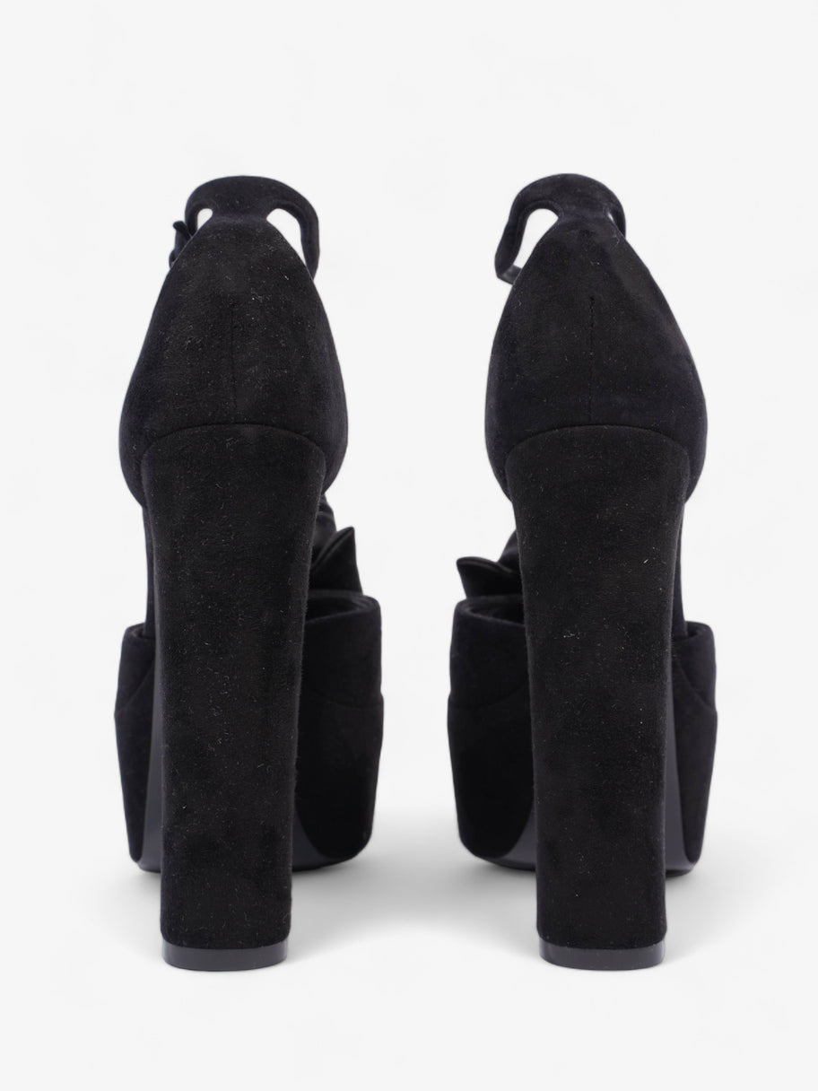 Saint Laurent Platform Sandal 130 Black Velvet EU 38 UK 5 Image 6