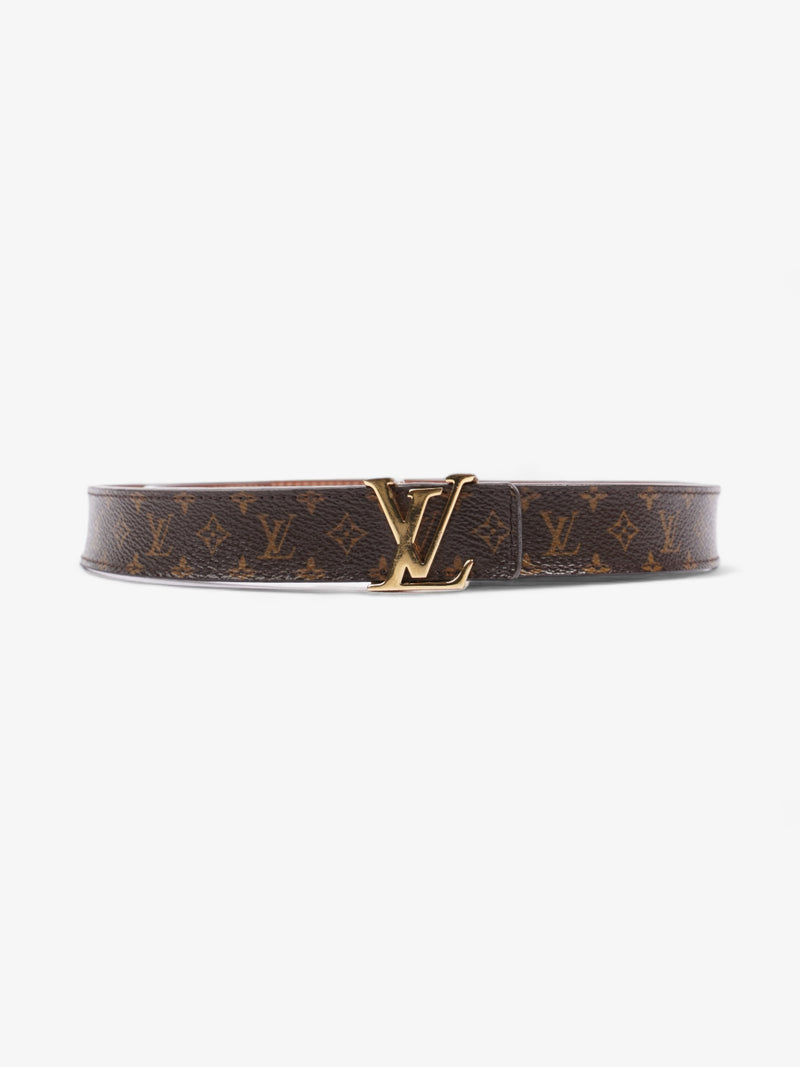  Louis Vuitton LV Initials Belt Monogram / Brown Coated Canvas 80cm 32