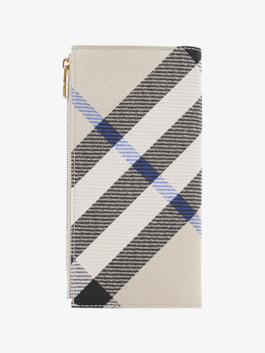 Burberry Check Press Stud Wallet Lichen Cotton Image 2