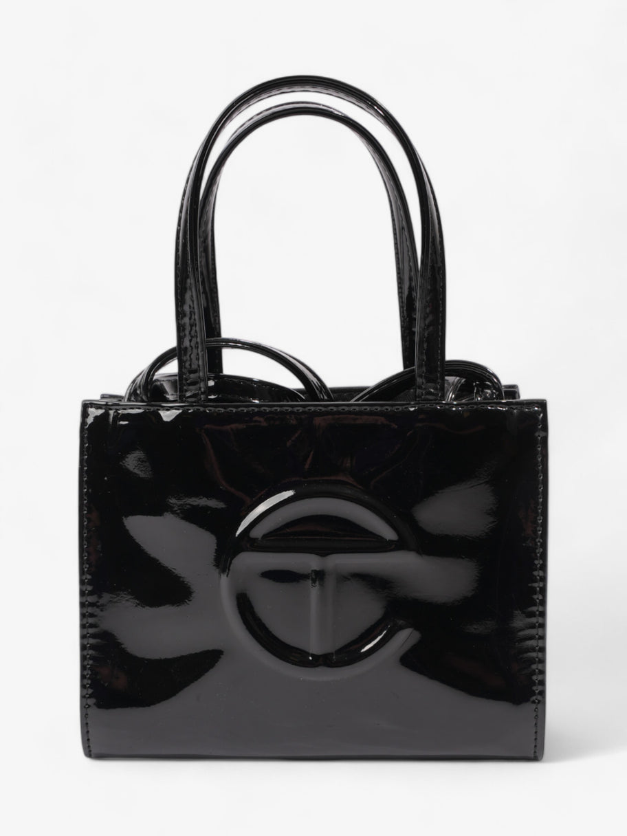 Telfar Small Black Patent Shopping Bag Black Polyurethane Small Image 1