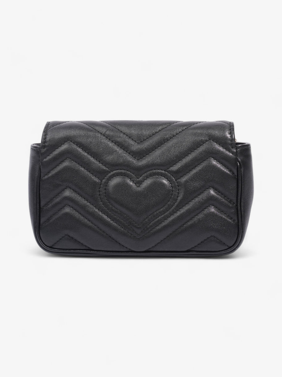 Gucci GG Marmont Black Matelasse Leather Super Mini Image 4