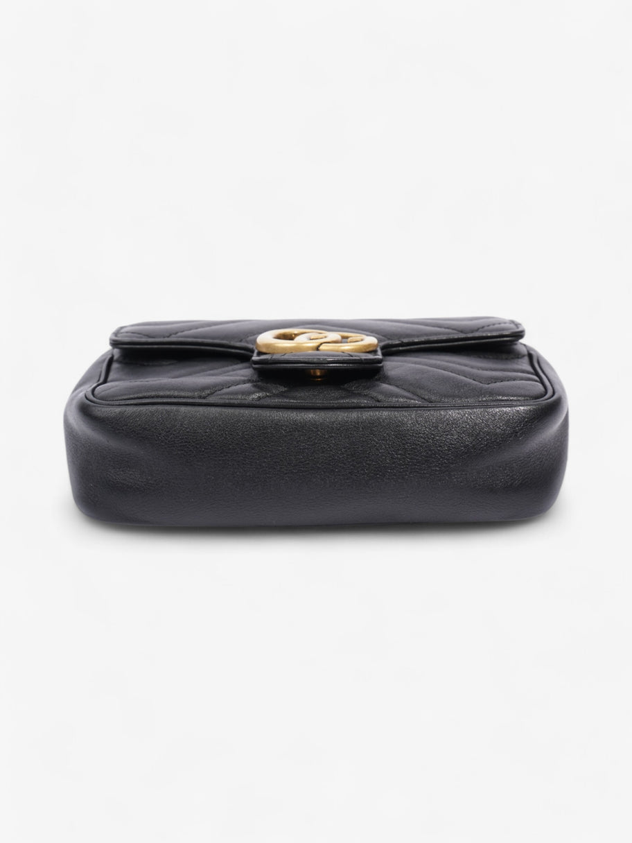 Gucci GG Marmont Black Matelasse Leather Super Mini Image 6