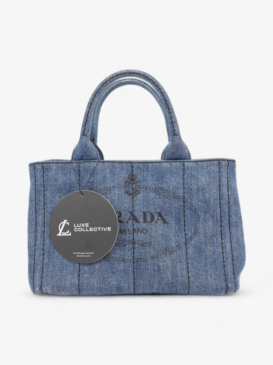 Prada Canapa Tote Denim Black Denim Luxe Collective