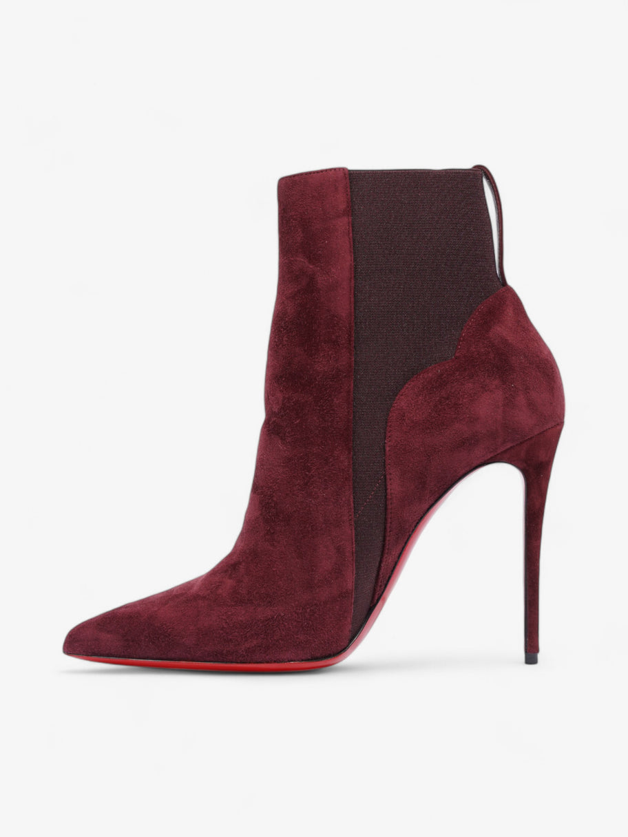 Christian Louboutin Chelsea Chick Booty  100 Burgundy Suede EU 39 UK 6 Image 3