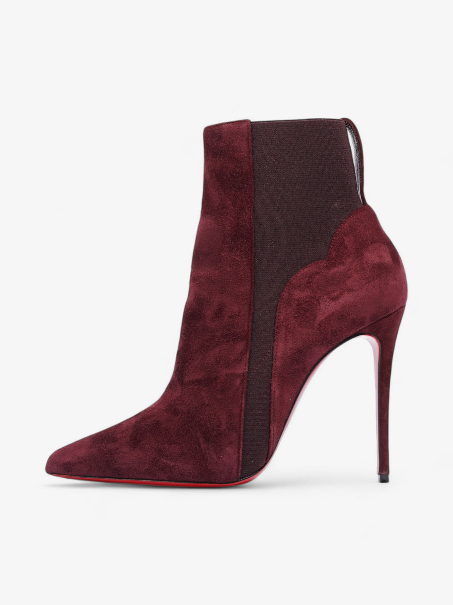 Christian Louboutin Chelsea Chick Booty  100 Burgundy Suede EU 39 UK 6 Image 5