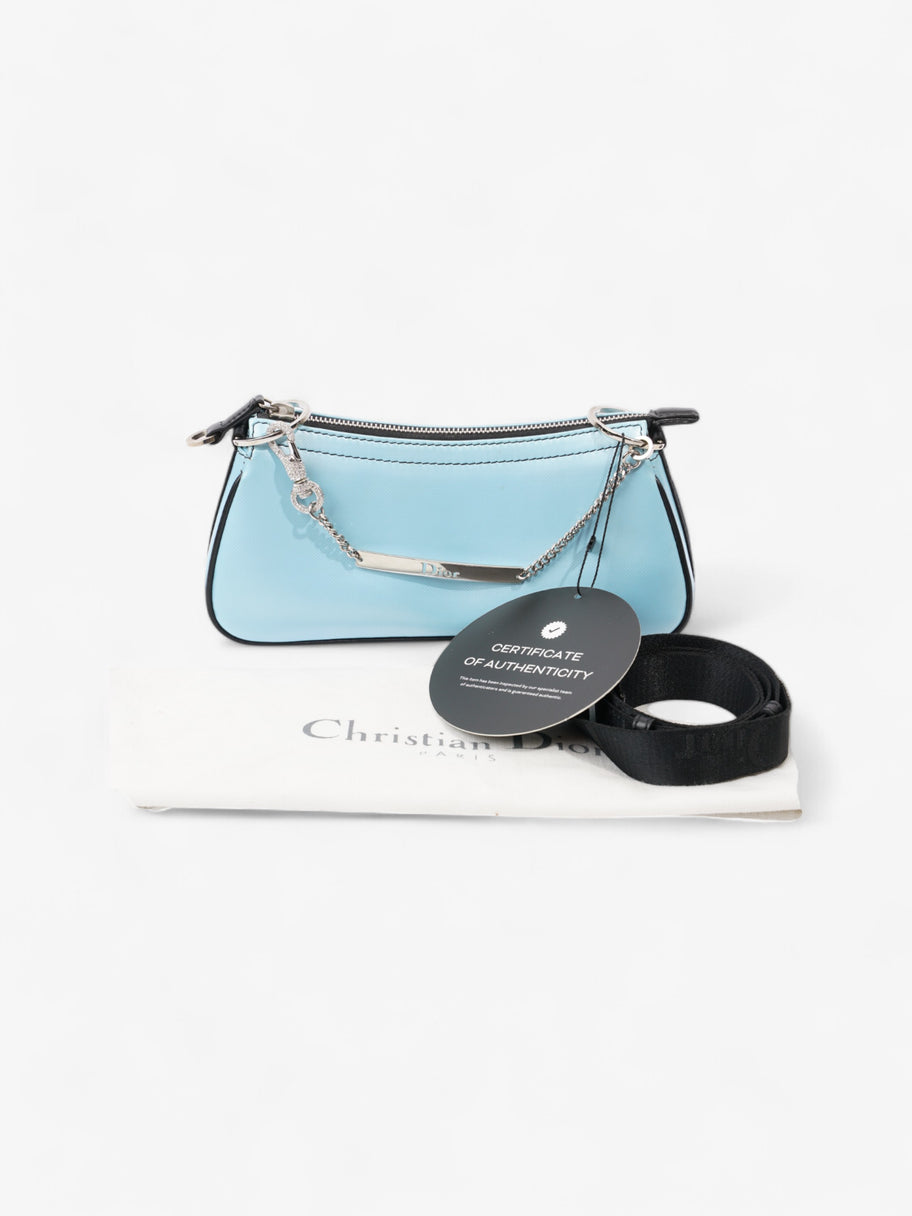 Christian Dior Hardcore Bag Light Blue / Black Coated Canvas Mini Image 10