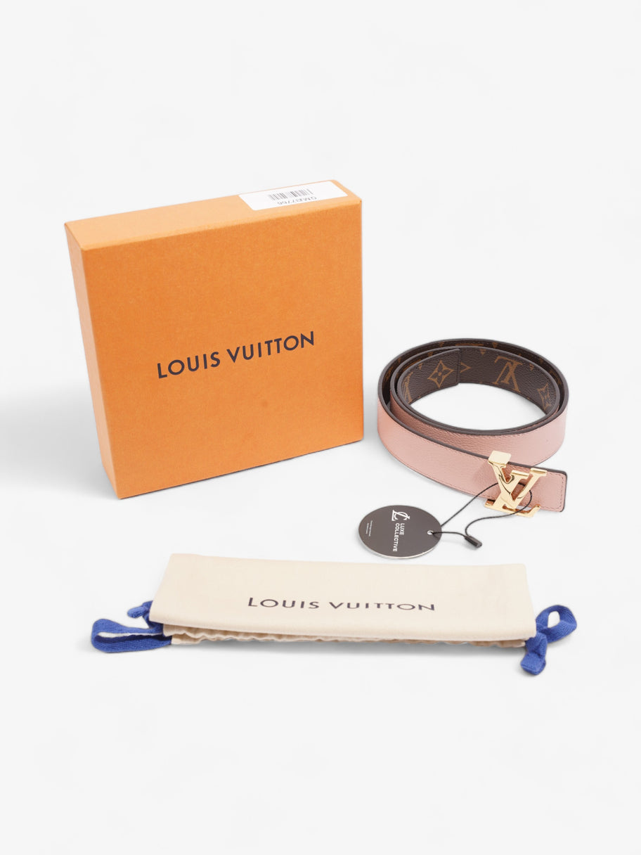 Louis Vuitton LV Initiales Reversible Belt Pink / Monogram Coated Canvas 80cm / 32