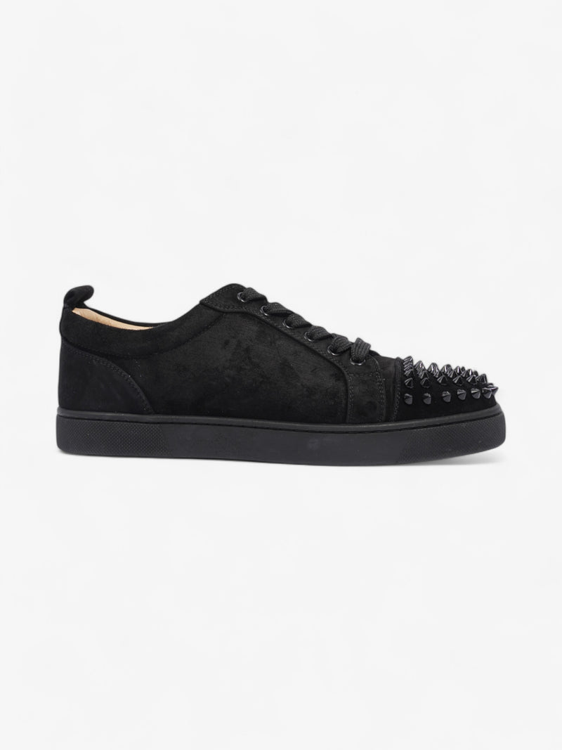  Christian Louboutin Louis Junior Spikes Black Suede EU 38 UK 5