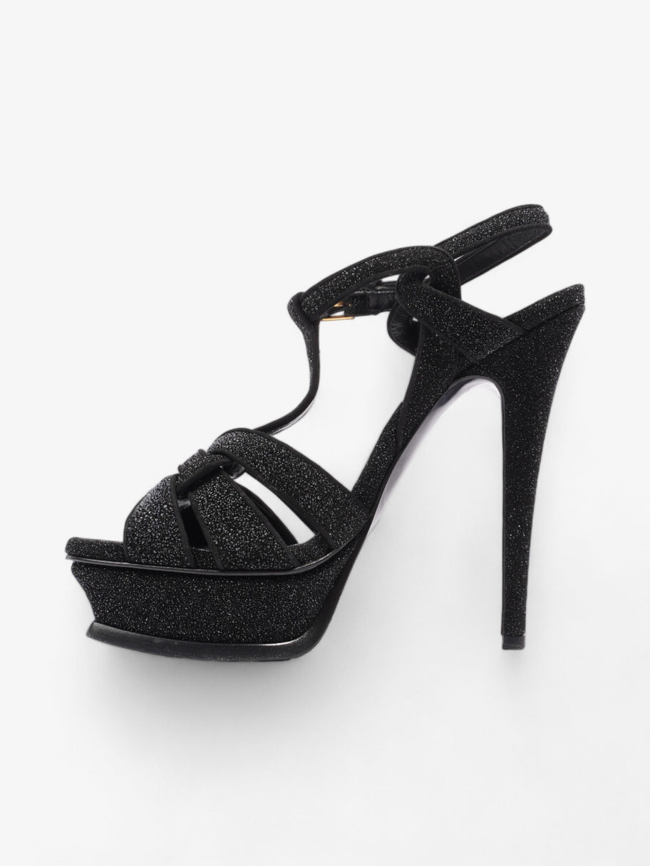 Saint Laurent Tribute Platform Heels 110mm Black Glitter EU 37.5 UK 4.5 Image 3