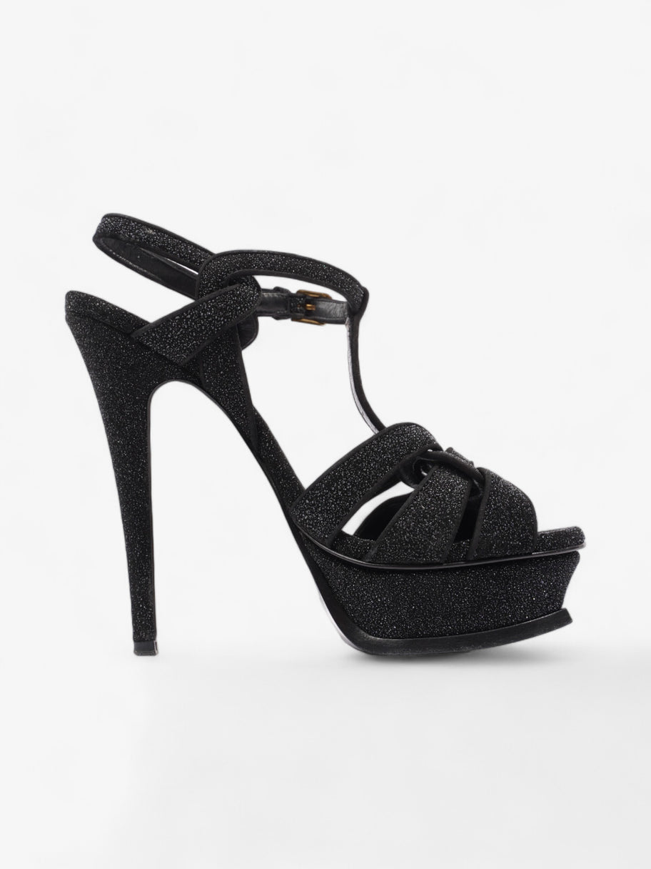 Saint Laurent Tribute Platform Heels 110mm Black Glitter EU 37.5 UK 4.5 Image 4