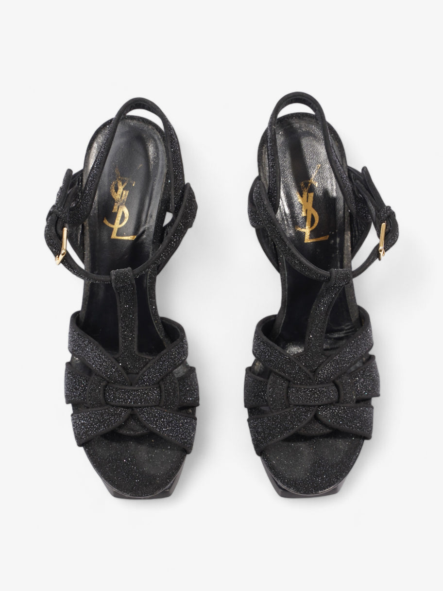 Saint Laurent Tribute Platform Heels 110mm Black Glitter EU 37.5 UK 4.5 Image 8