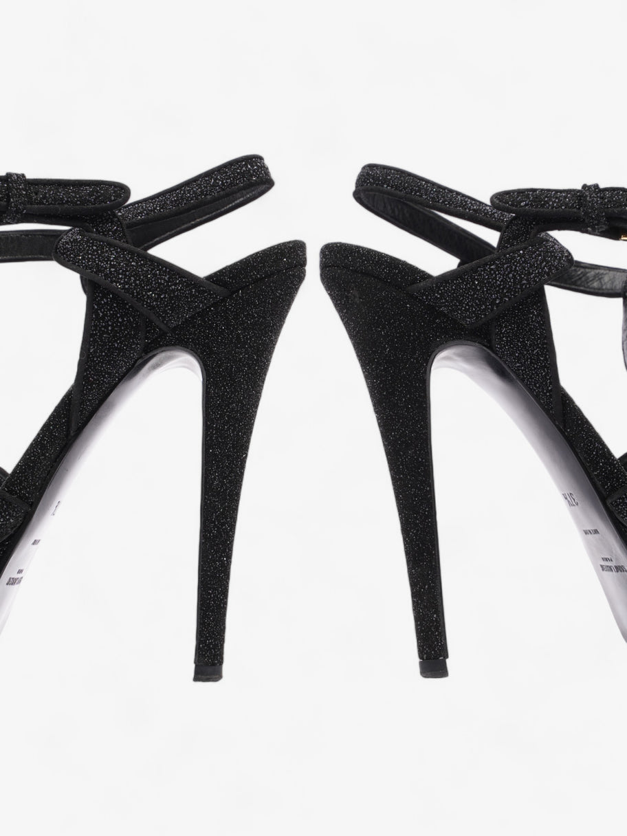 Saint Laurent Tribute Platform Heels 110mm Black Glitter EU 37.5 UK 4.5 Image 9