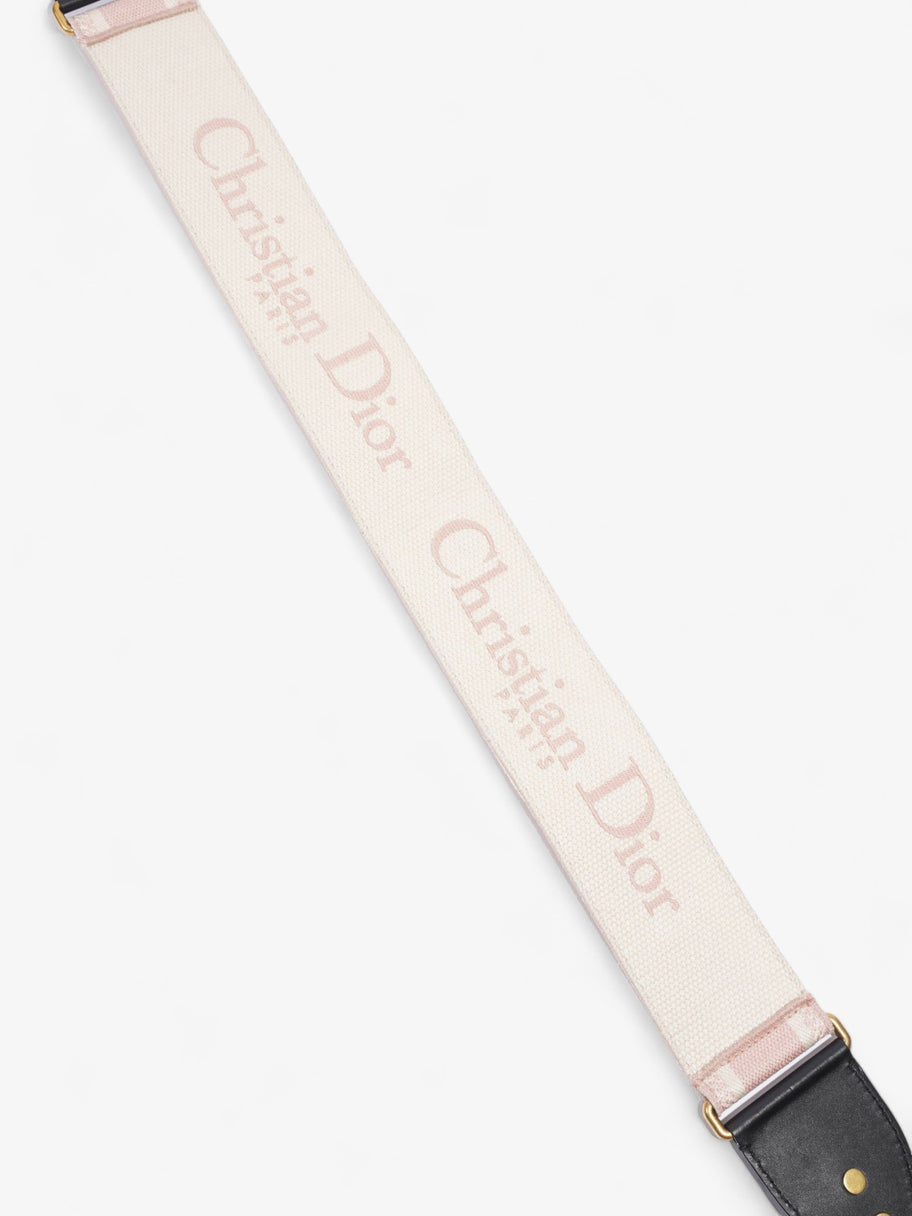 Embroidered Strap Beige / Pink Canvas Image 3