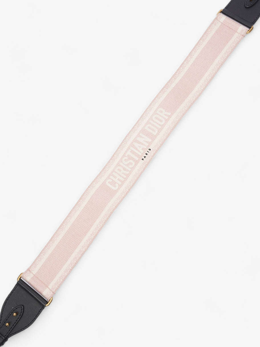 Embroidered Strap Beige / Pink Canvas Image 4