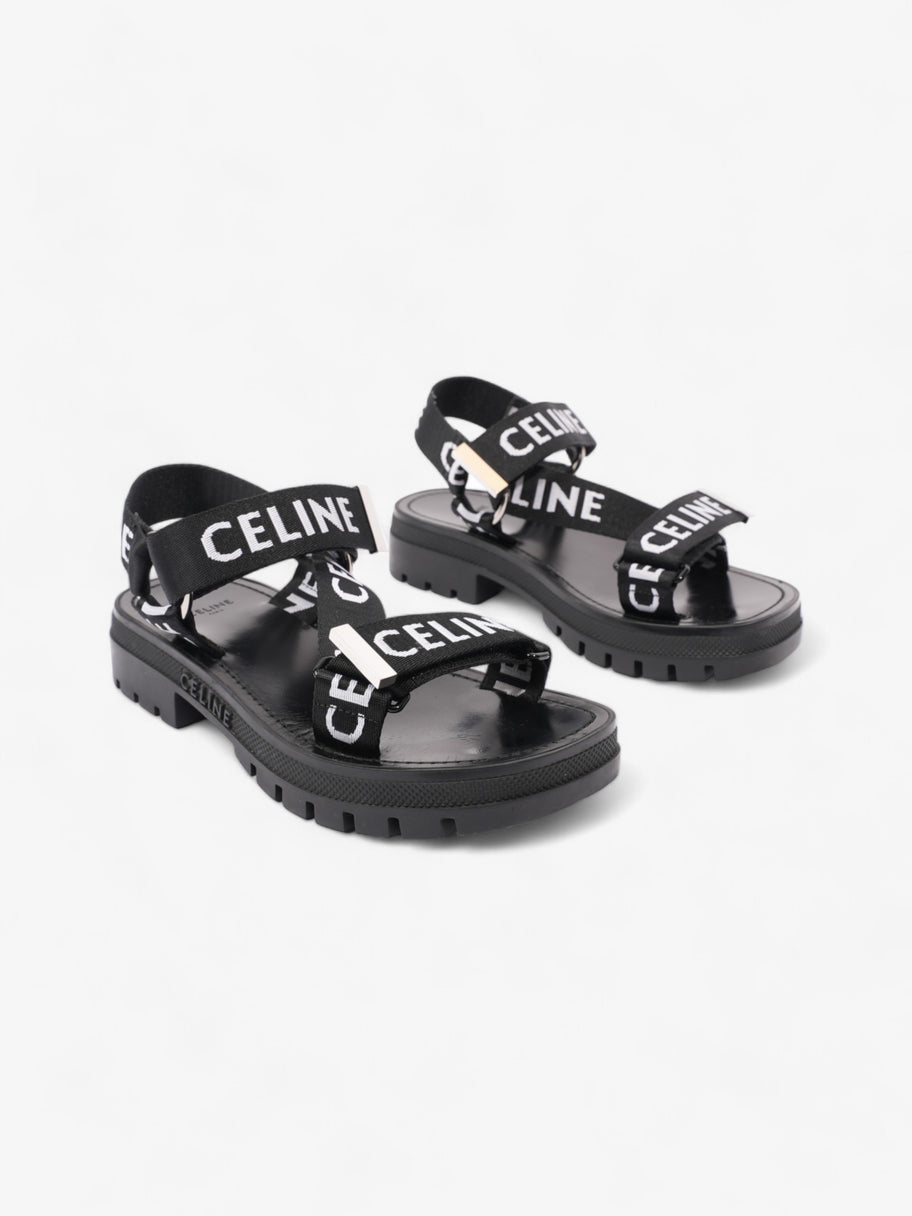 Celine Strappy Sandal Black / White Canvas EU 36 UK 3 Image 2