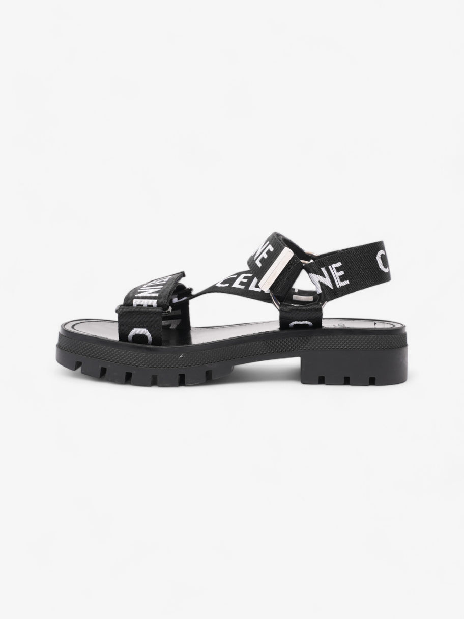 Celine Strappy Sandal Black / White Canvas EU 36 UK 3 Image 3