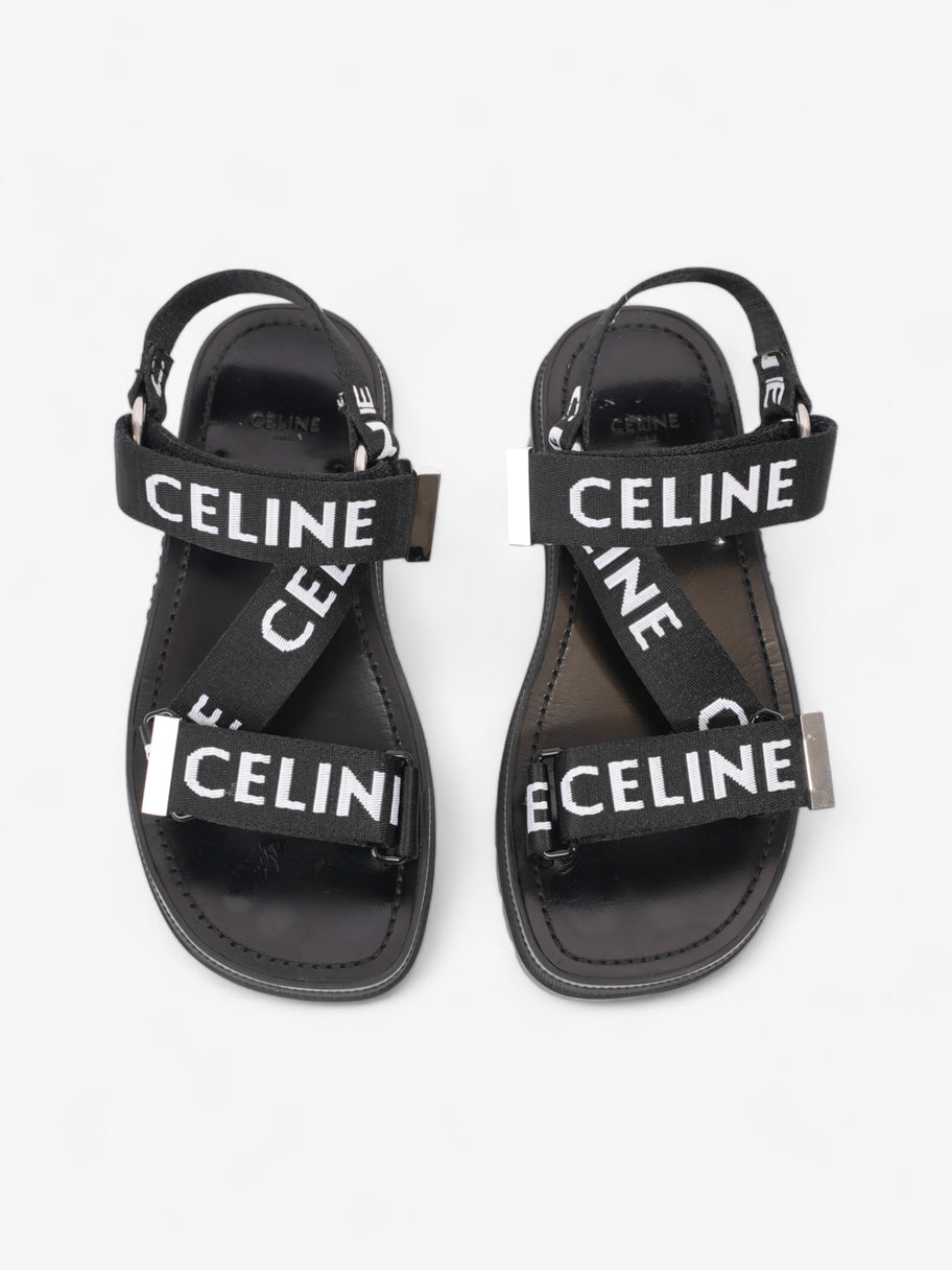 Celine Strappy Sandal Black / White Canvas EU 36 UK 3 Image 8