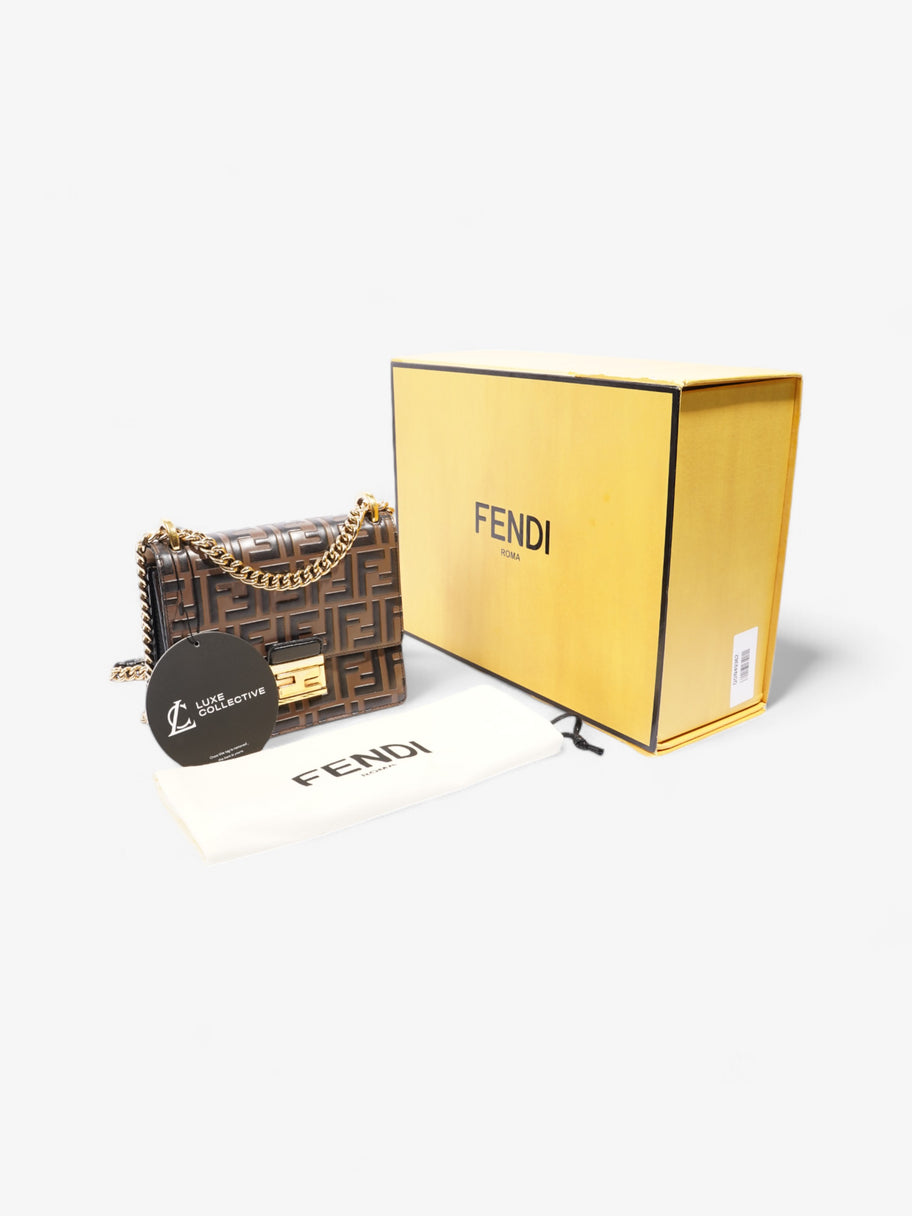 Fendi Kan U Tobacco / Zucca Embossed Leather Small Image 9