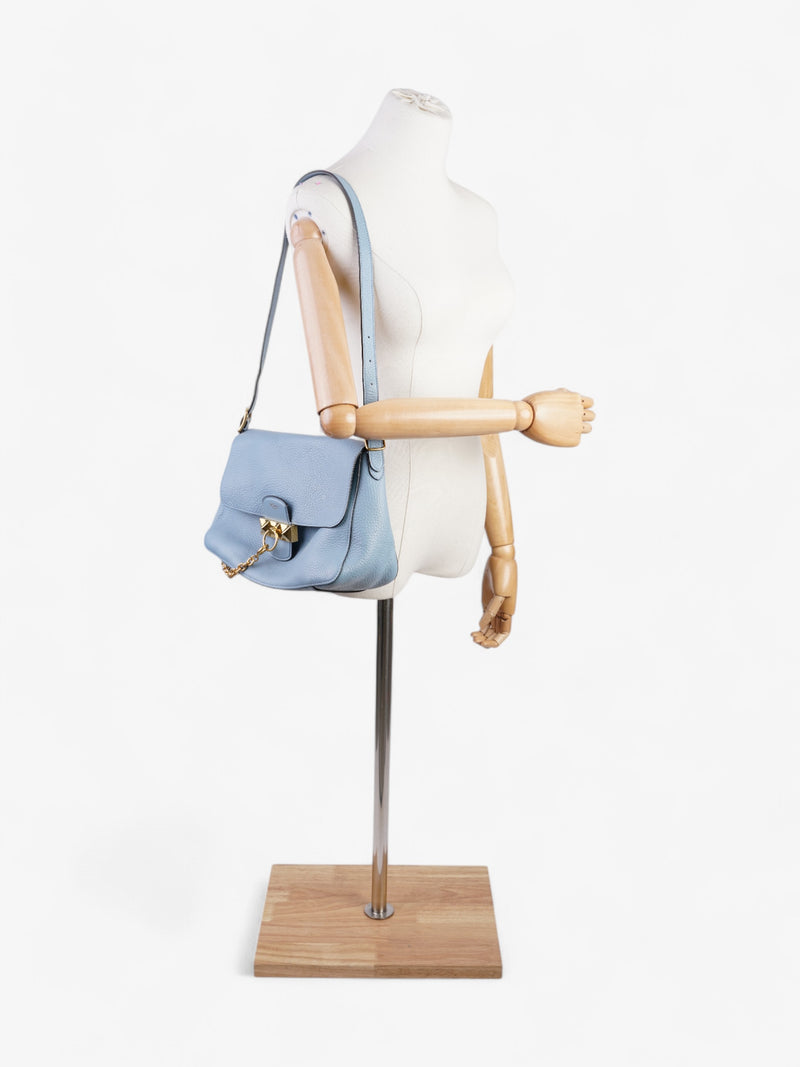  Mulberry Keeley Baby Blue Grained Leather