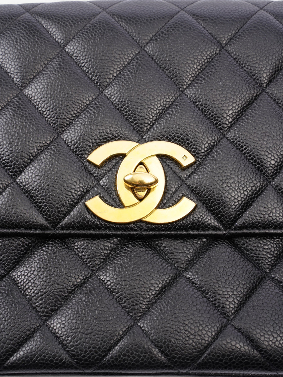 Chanel Square CC Flap Black Caviar Leather Large Image 7