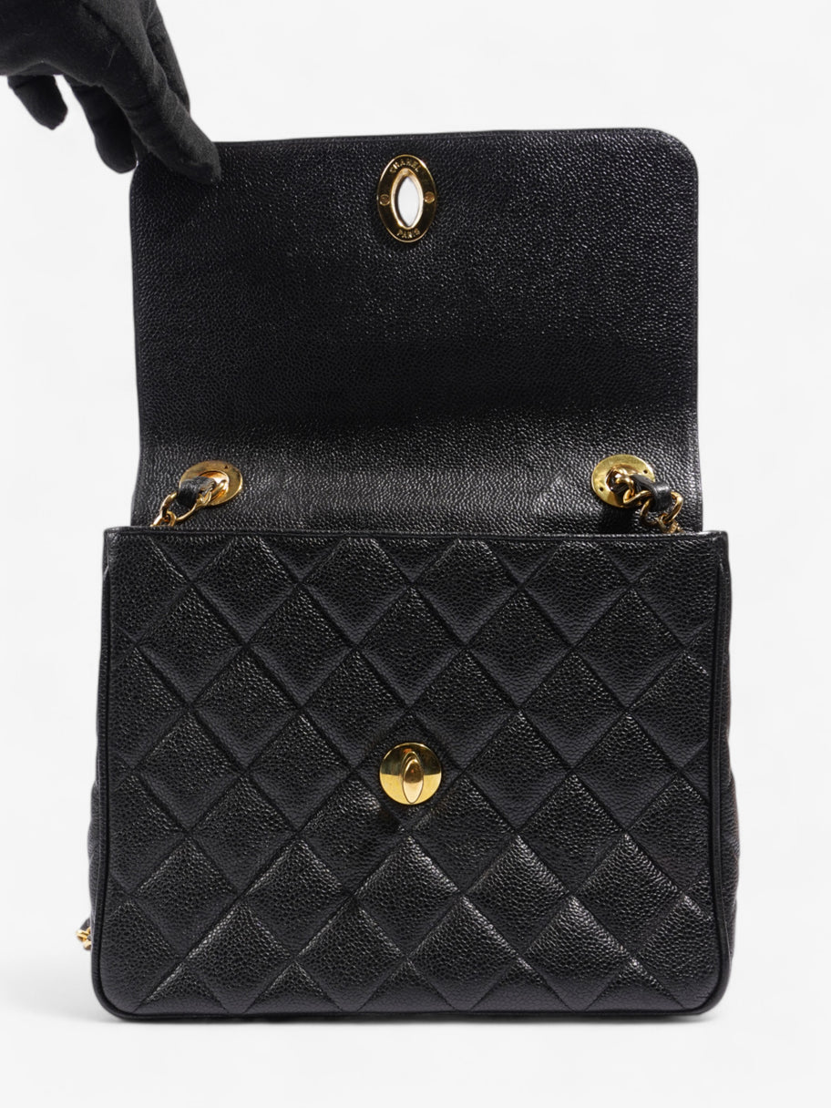 Chanel Square CC Flap Black Caviar Leather Large Image 8