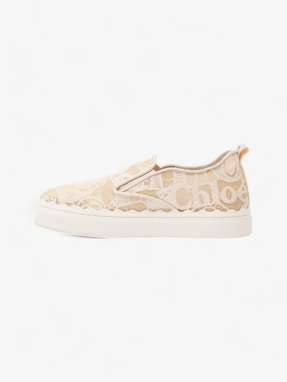 Chloe Lauren Slip On Beige / White Lace EU 38 UK 5 Image 3