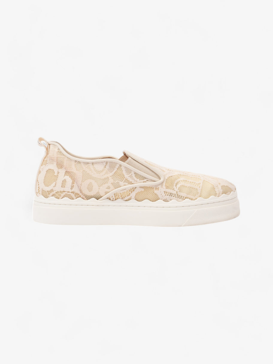 Chloe Lauren Slip On Beige / White Lace EU 38 UK 5 Image 4