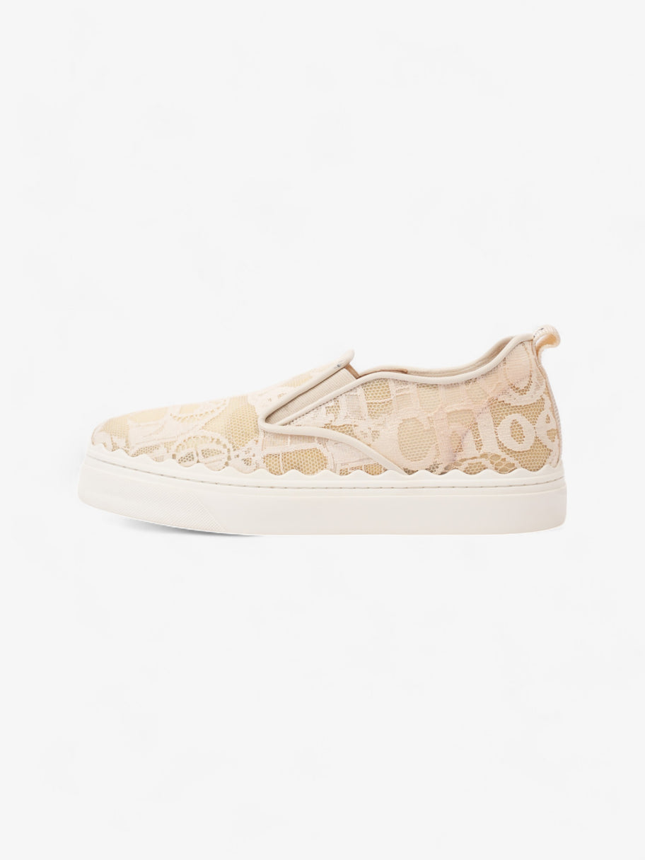 Chloe Lauren Slip On Beige / White Lace EU 38 UK 5 Image 5