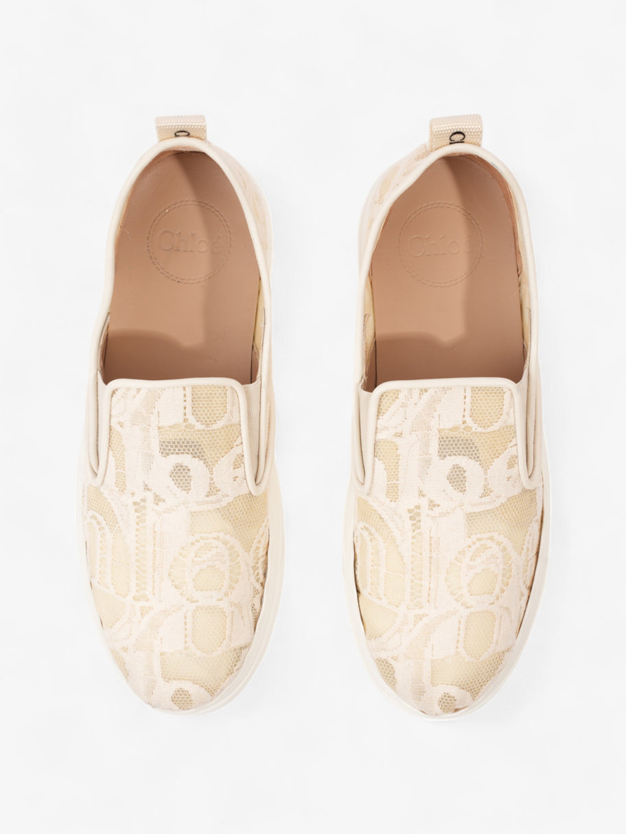 Chloe Lauren Slip On Beige / White Lace EU 38 UK 5 Image 8