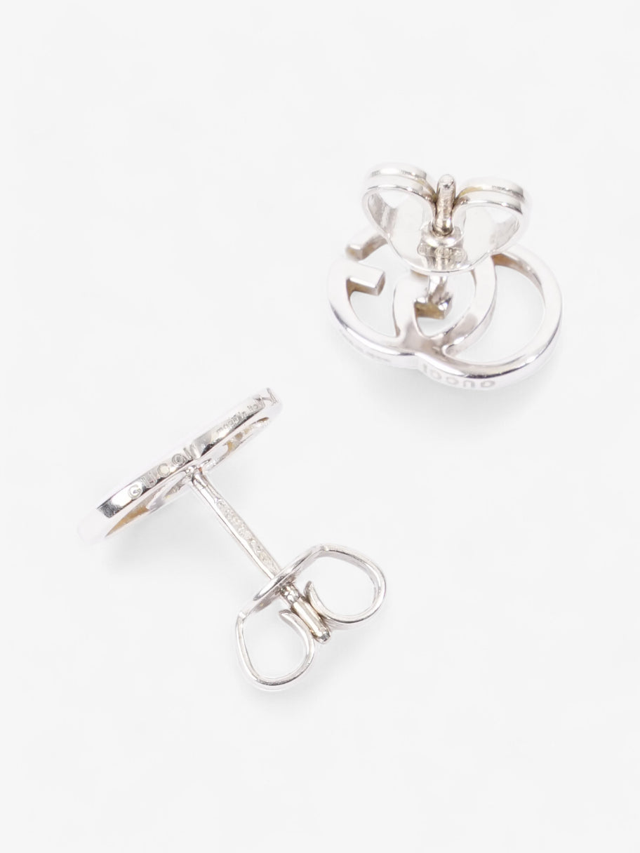 Gucci GG Marmont Stud Earrings White White Gold Image 4