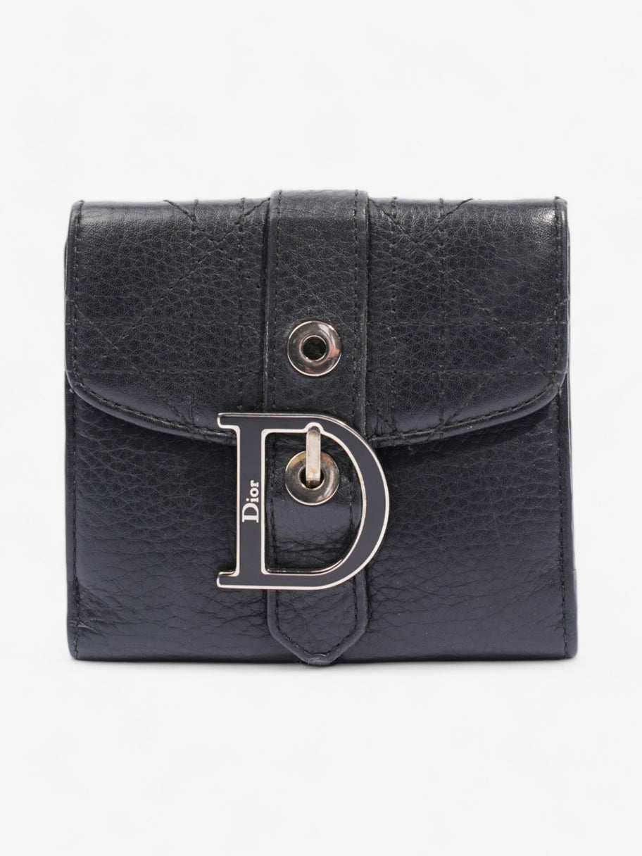 Christian Dior D Charm Purse Black Leather Image 1