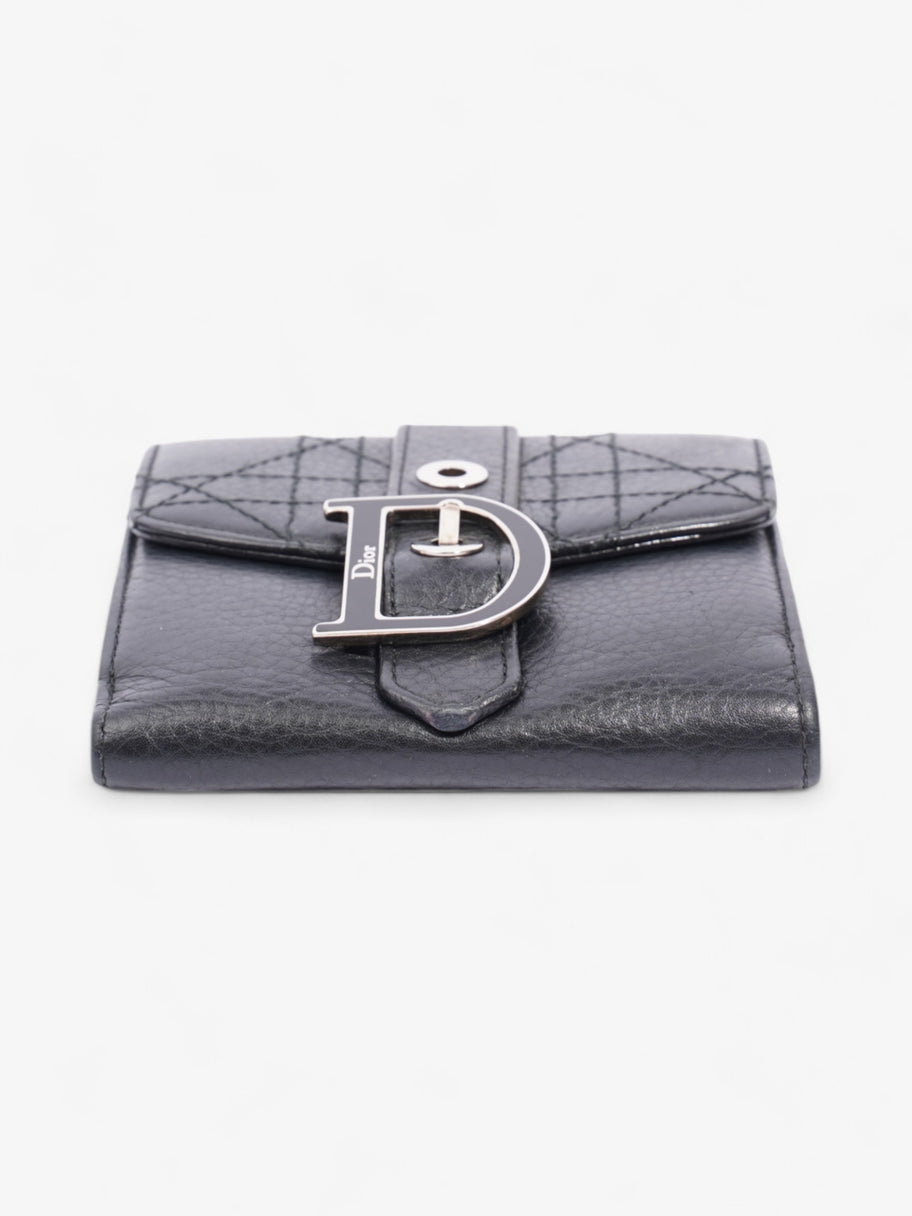 Christian Dior D Charm Purse Black Leather Image 5