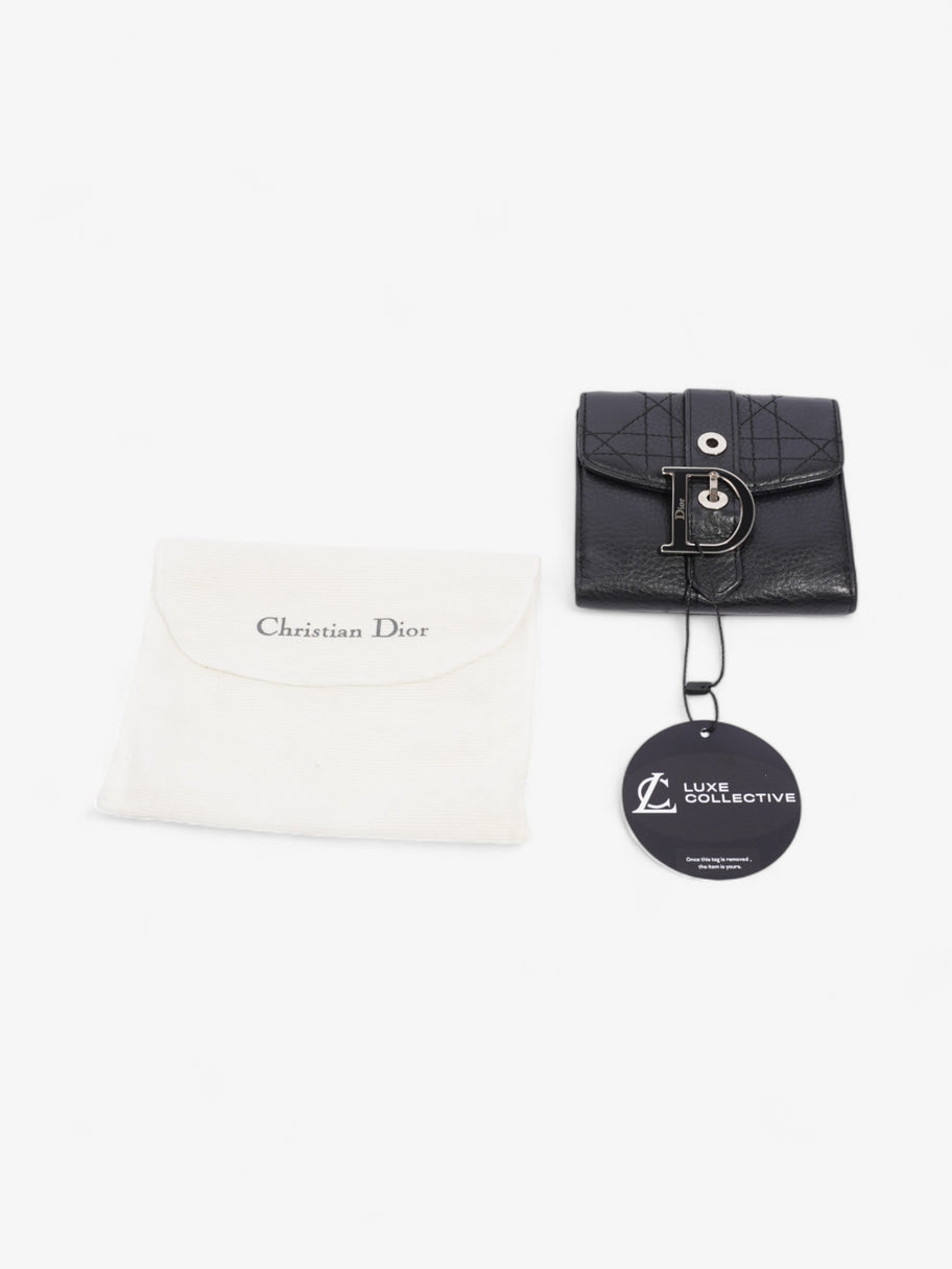 Christian Dior D Charm Purse Black Leather Image 9