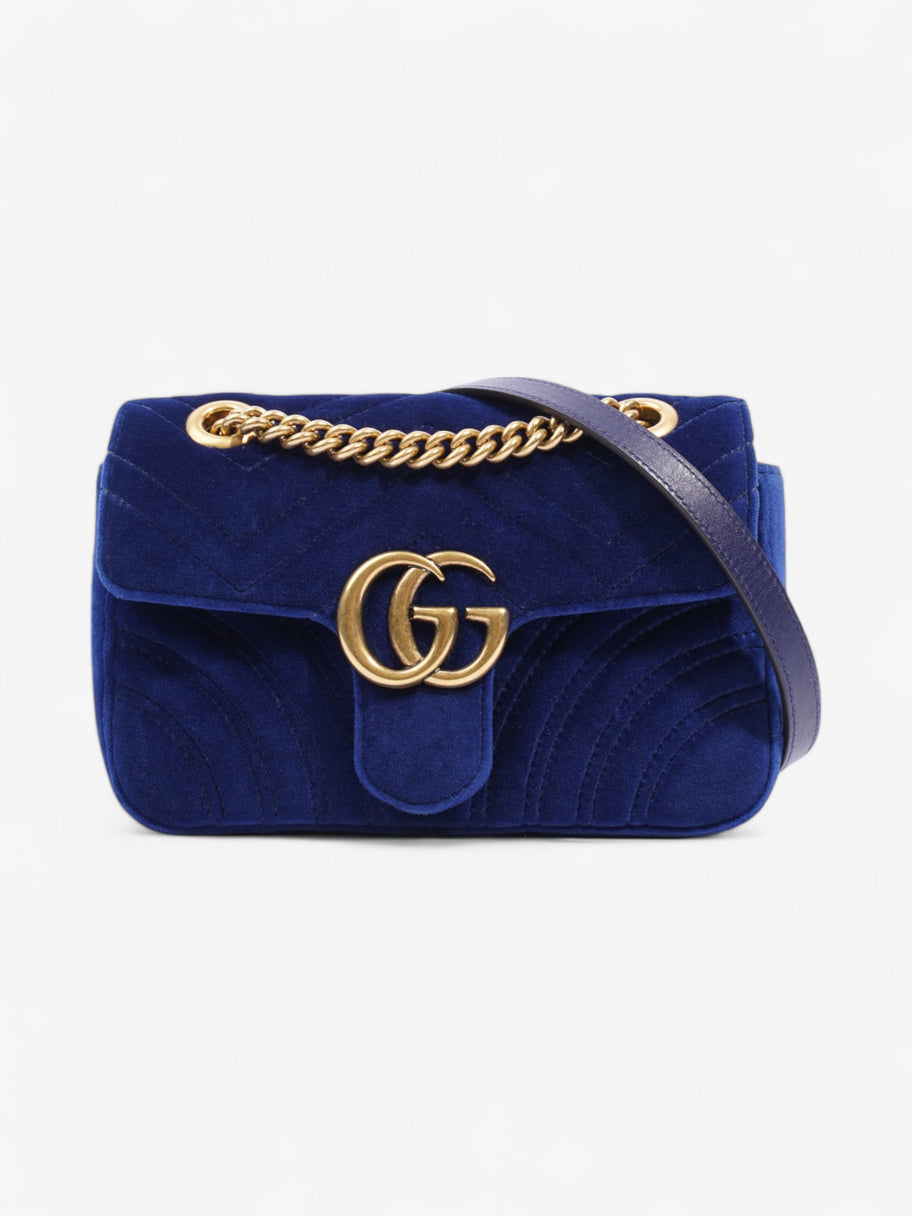 Gucci GG Marmont Blue Velvet Mini Image 1